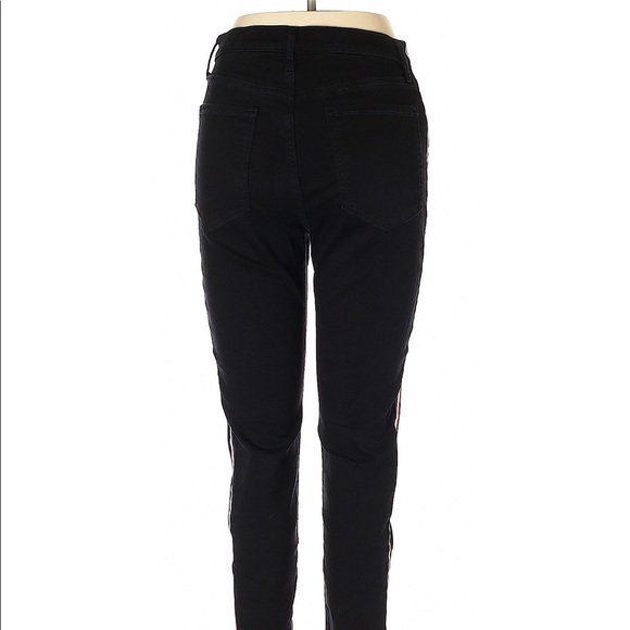 High Waisted Skinny Jeans with Stripe Detailing - Picture 3 of 3